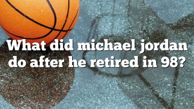 What did michael jordan do after he retired in 98?