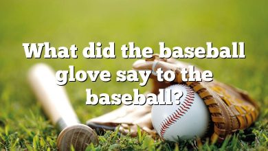 What did the baseball glove say to the baseball?