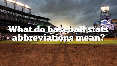 What do baseball stats abbreviations mean?