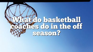 What do basketball coaches do in the off season?