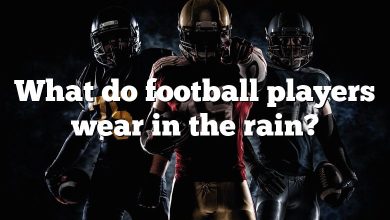 What do football players wear in the rain?