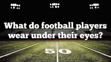 What do football players wear under their eyes?