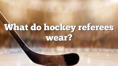 What do hockey referees wear?