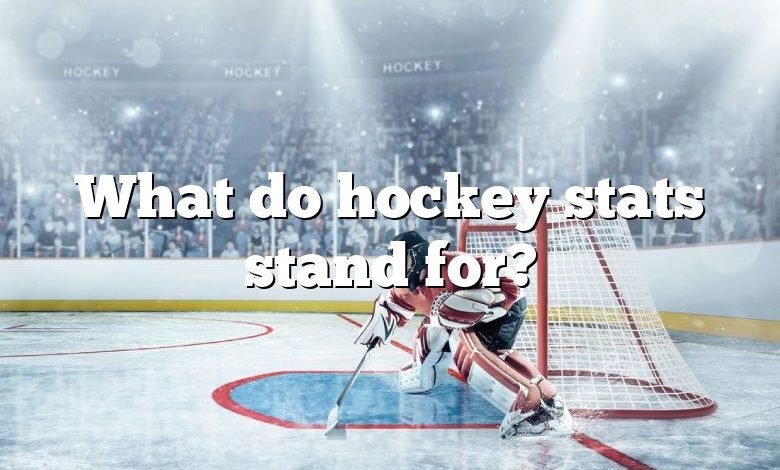 What do hockey stats stand for?