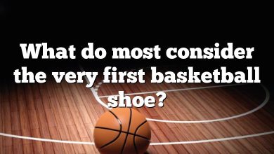 What do most consider the very first basketball shoe?