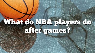 What do NBA players do after games?