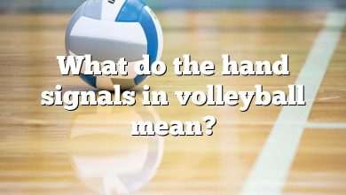 What do the hand signals in volleyball mean?