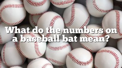 What do the numbers on a baseball bat mean?