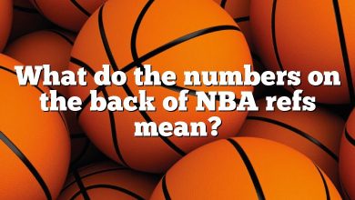 What do the numbers on the back of NBA refs mean?