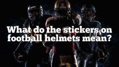 What do the stickers on football helmets mean?