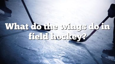 What do the wings do in field hockey?