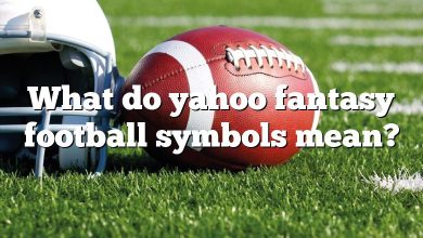 What do yahoo fantasy football symbols mean?