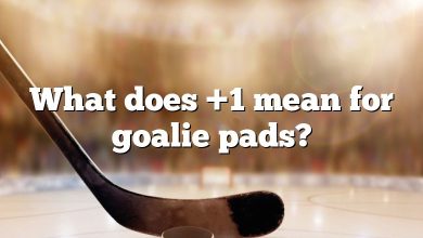 What does +1 mean for goalie pads?