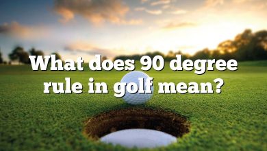 What does 90 degree rule in golf mean?