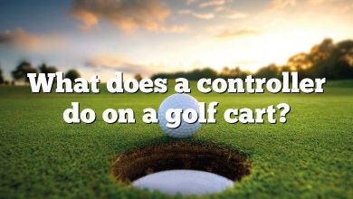 What does a controller do on a golf cart?