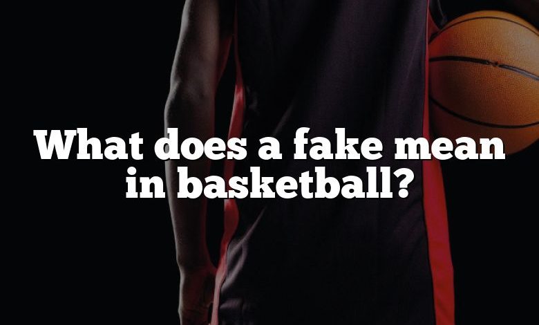 What does a fake mean in basketball?