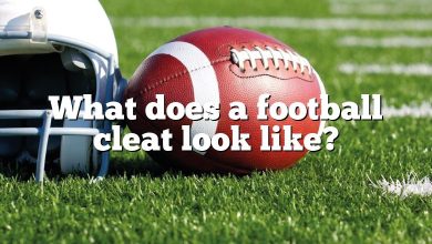 What does a football cleat look like?