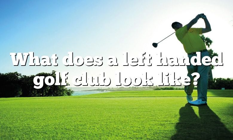 What does a left handed golf club look like?