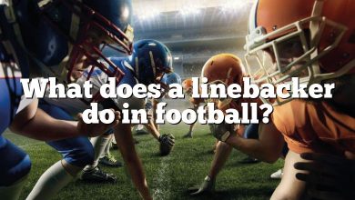 What does a linebacker do in football?