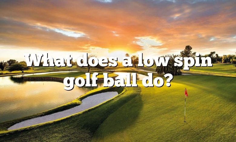 What does a low spin golf ball do?