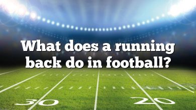 What does a running back do in football?