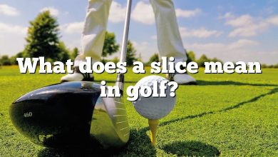 What does a slice mean in golf?