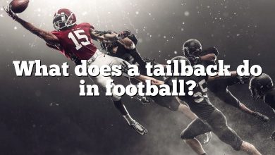 What does a tailback do in football?