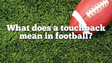 What does a touchback mean in football?