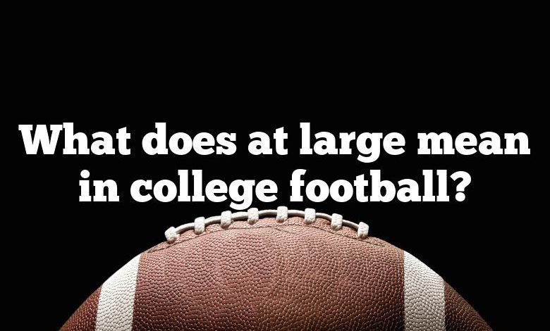 What does at large mean in college football?