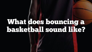 What does bouncing a basketball sound like?