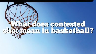 What does contested shot mean in basketball?