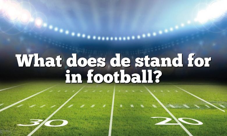 What does de stand for in football?