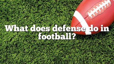What does defense do in football?