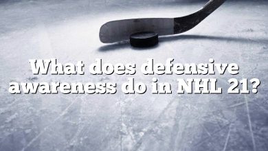 What does defensive awareness do in NHL 21?