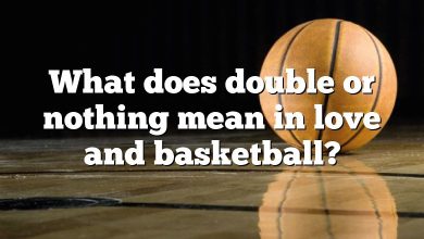 What does double or nothing mean in love and basketball?