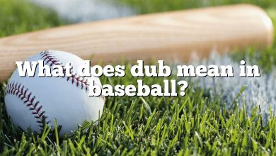 What does dub mean in baseball?