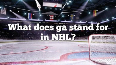What does ga stand for in NHL?