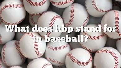 What does hbp stand for in baseball?