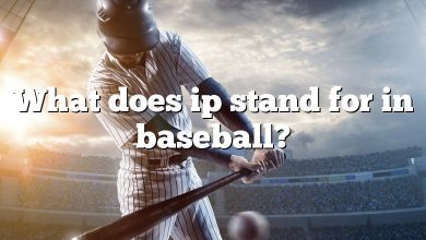What does ip stand for in baseball?
