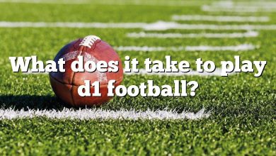 What does it take to play d1 football?