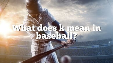 What does k mean in baseball?