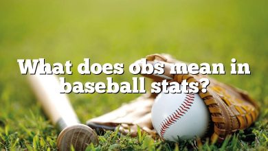 What does obs mean in baseball stats?