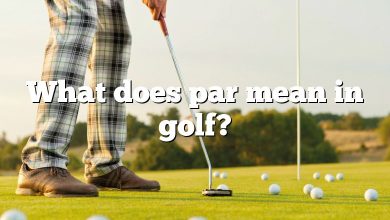 What does par mean in golf?