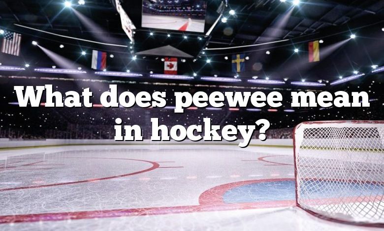 What does peewee mean in hockey?