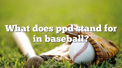 What does ppd stand for in baseball?