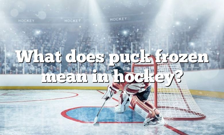 What does puck frozen mean in hockey?