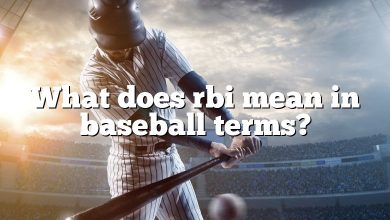 What does rbi mean in baseball terms?