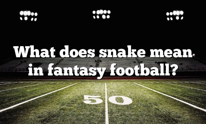 What does snake mean in fantasy football?