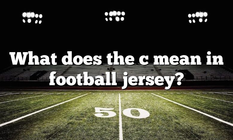 What does the c mean in football jersey?