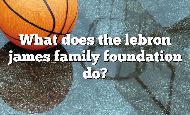 What does the lebron james family foundation do?